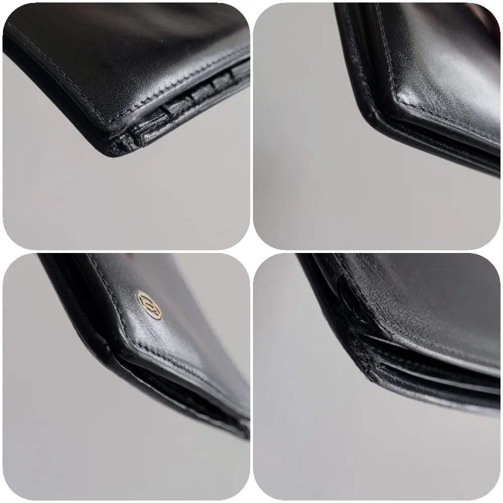 Cartier Pasha Black Leather Bifold Wallet